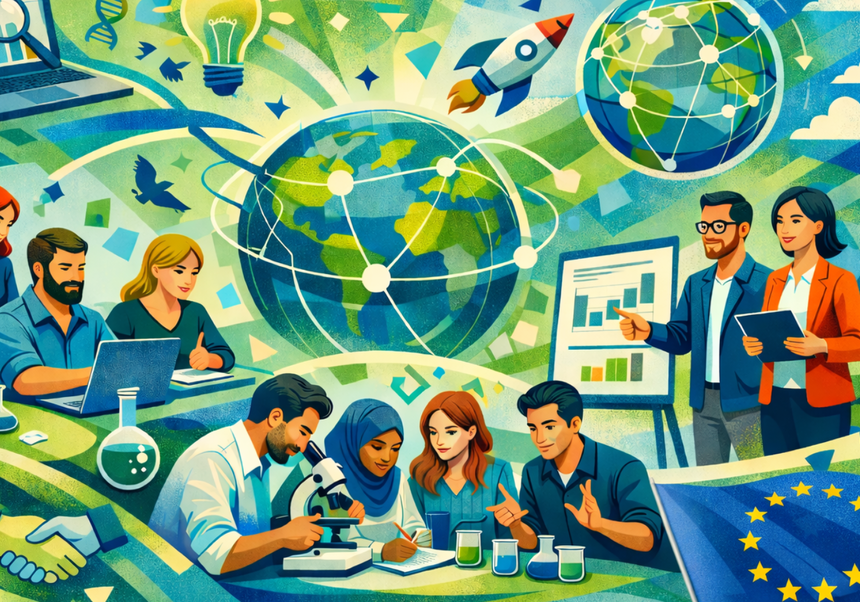 Imatge d'investigadors col.laborant a escala europea